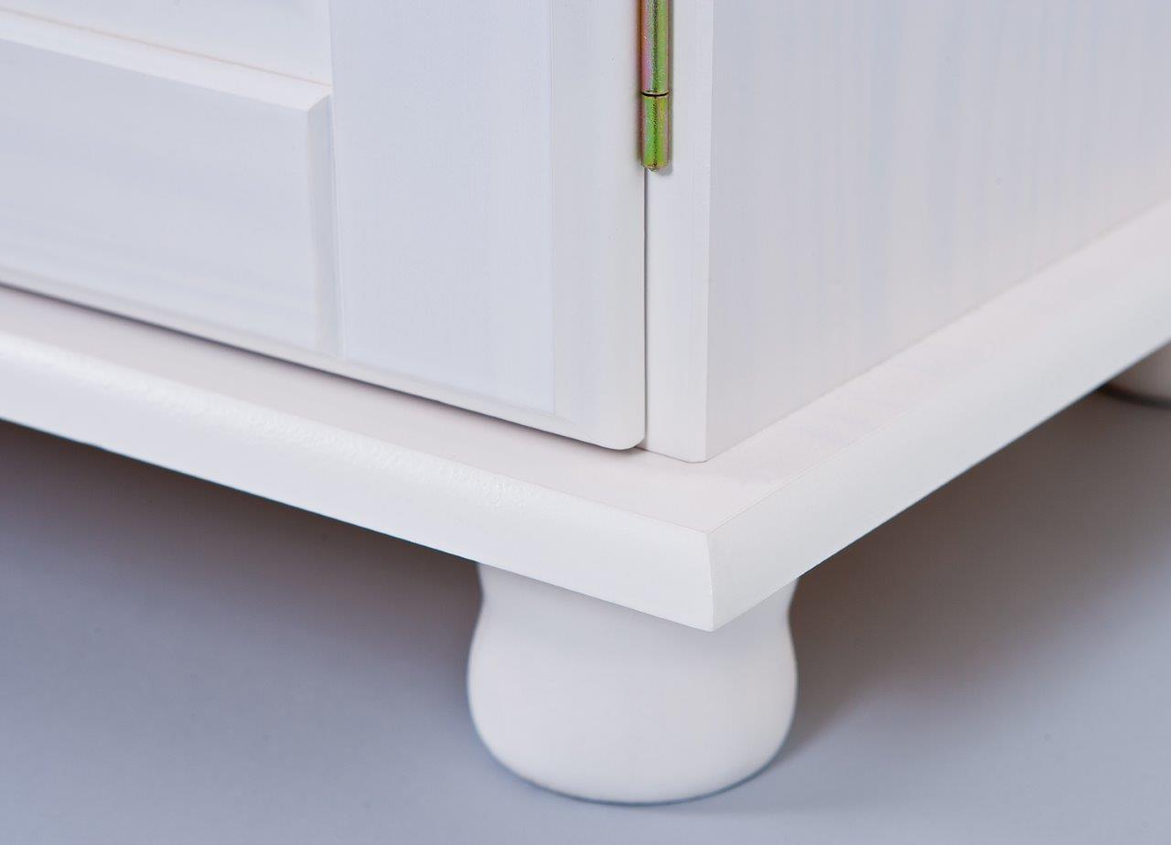 Buffet Vitrine Küchenschrank Küchenbuffet Siena Kiefer Massivholz weiß