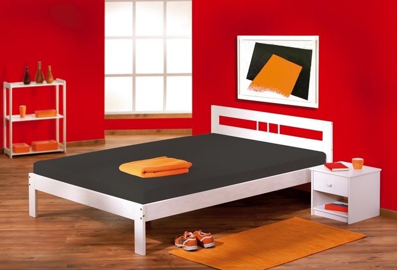 bett 140x200 kiefer massiv, bett fana futonbett 140 x 200, kiefer massiv, weiß lackiert, Design ideen