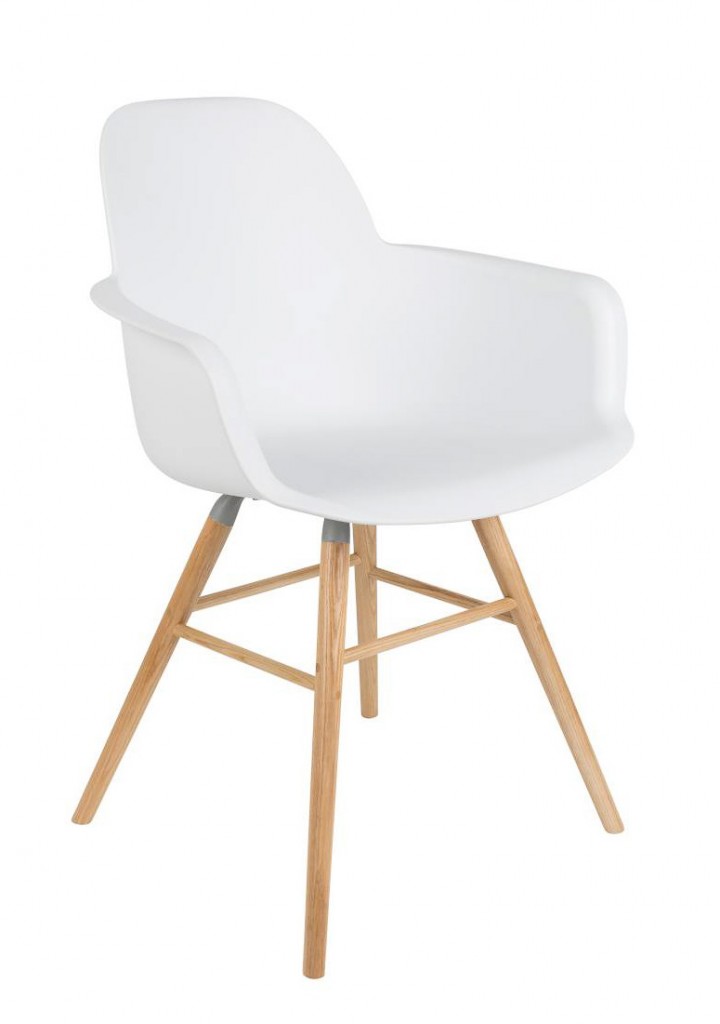 Esszimmerstuhl ALBERT KUIP Weiß - Design Armlehnstuhl von ZUIVER