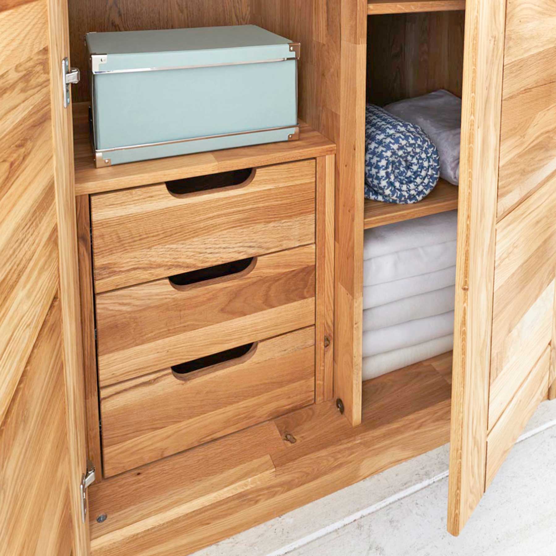 Schubladenblock passend zum Schrank NAYA für 1-trg. Element 45 cm