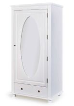 Kleiderschrank Magnus 3 Türen Kiefer massiv weiß lackiert