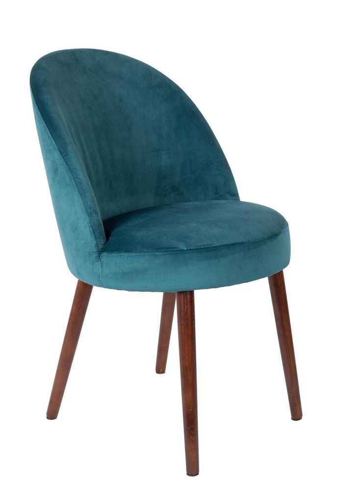 Esszimmerstuhl BARBARA VELVET Samt PETROL von DutchBone