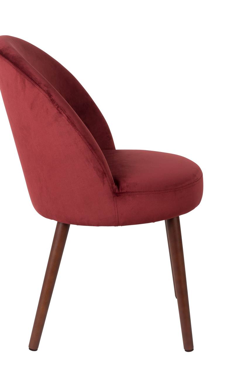 Esszimmerstuhl BARBARA VELVET Samt Rot von DutchBone