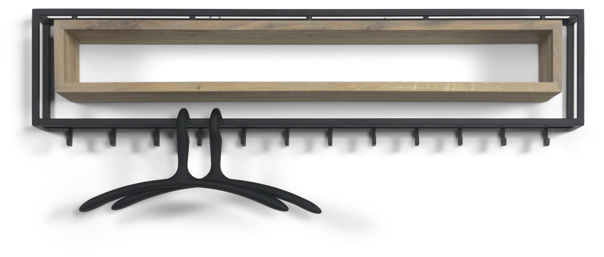 Moderne Garderobe Hexagon & Rad - Design Kleiderhaken Aus Eiche