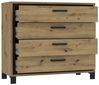 Schubladenkommode TRONDHEIM Artisan Eiche / Schwarzeiche Optik, Forte
