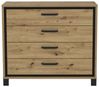 Schubladenkommode TRONDHEIM Artisan Eiche / Schwarzeiche Optik, Forte