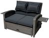 Gartensofa NIZZA mit Liegefunktion und Klapptischen