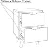 Schlafzimmer-Set VANKKA 5-tlg mit 180er Bett Optik Plankeneiche / Weiß